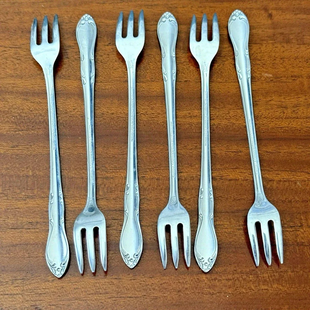 Oneida HOMESTEAD Cocktail/Shrimp Forks Simeon‎ L George H Rogers set of 6